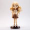 Anime Girl Figurine With Brown Skirt And Blouse