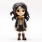 Anime Girl Figurine With Dark Black Hair - Schoolgirl Lifestyle