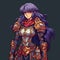 Anime-inspired Armor: A Vibrant Berith In Fire Emblem Style