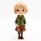 Anime-inspired Doll Figure With Green Coat - Chie Yoshii Design