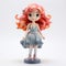 Anime-inspired Figurine Of A Cartoon Girl With Pink Hair