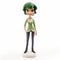 Anime-inspired Green Kate Figurine - Cartoon Jennifer Caricature