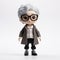 Anime-inspired Miniature Doll Of An Old Woman With Glasses