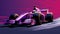 Anime-inspired Purple Formula 1 Racing Car With Driver Inside