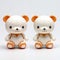 Anime-inspired White Teddy Bear Toy Mockup With Subtle Surface Decoration