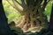 Anime screenshot illustration of massive tree