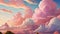 Anime sky with colorful clouds