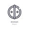 animism outline icon. isolated line vector illustration from religion collection. editable thin stroke animism icon on white