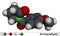 Aniracetam molecule. It is nootropic drug used to ameliorate memory, attention disturbances. Molecular model. 3D rendering