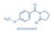 Aniracetam nootropic drug molecule. Skeletal formula.