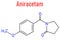 Aniracetam nootropic drug molecule. Skeletal formula. Chemical structure
