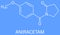Aniracetam nootropic drug molecule. Skeletal formula. Chemical structure