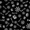 Anis star and spices seamless pattern. Hand drawn.