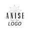 Anise logo original design, culinary spice emblem vector Illustration on a white background