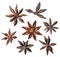 Anise stars. Dried stars with seeds isolated on white background
