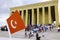 Anitkabir and Turkish Flag. National days of Turkey background photo