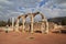 Anjar, Lebanon - 31 Dec 2017. Roman ruins in Anjar, Lebanon