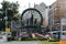 Ankara, Turkey - April 18, 2022: The Hittite Sun Course Monument in Sihhiye Square, a replica of an ancient Hatti monument