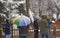 Ankara/Turkey-December 06 2019: People enjoy snowing and taking photo in Kugulu Park