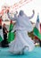Ankara, Turkey - March 21 2021: Azerbaijani women dance with local costume