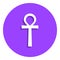 ankh symbol, egyptian word for life, symbol of immortality badge icon. Simple glyph, flat vector of web icons for ui and ux,