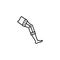 Ankle bandage leg icon. Simple line, outline vector elements of traumatology icons for ui and ux, website or mobile application