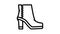 ankle boots line icon animation