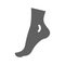 Ankle, foot icon. Gray vector graphicsa