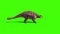 Ankylosaurus dinosaurs attack loop side 3D animation green screen jurassic park