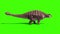 Ankylosaurus Dinosaurs Run Loop Side 3D Animation Green Screen Jurassic Park