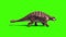 Ankylosaurus Dinosaurs Walk Loop Side 3D Animation Green Screen Jurassic Park