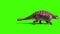 Ankylosaurus Dinosaurs Walk Side 3D Animation Green Screen Jurassic Park