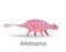 Ankylosaurus. Ornithischian dinosaur. Colorful vector illustration of prehistoric creature ankylosaurus in hand drawn