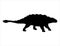 Ankylosaurus silhouette vector art white background