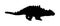 Ankylosaurus vector silhouette isolated on white background. Dinosaurs symbol. Jurassic era. Dino sign. Big lizard dragon.