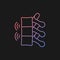 Ankylosing spondylitis gradient vector icon for dark theme