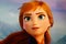 Anna character figure Frozen movie at event Frozen 2 Magical Journey. Poster from Frozen 2 Magical Journey roadshow at the event
