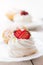 Anna Pavlova cake with strawberry