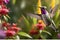 Anna\\\'s Hummingbird: Ethereal Mid-Flight Hover with Iridescent Feathers and Delicate Wings in Sunlight