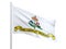 Annapolis city in Maryland state flag waving on white background, close up, isolated. 3D render