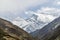 Annapurna III and Gangapurna peaks seen from Yak Kharka village Annapurna Circuit Nepal