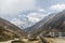 Annapurna III and Gangapurna peaks seen from Yak Kharka village Annapurna Circuit Nepal