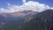 Annapurna Mountain Range in the Himalayas in Nepal. Aerial View