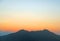 Annapurna mountain with sunrise on himalaya rang mountain in the morning seen from Poon Hill, Nepal - Orange sky Nature view