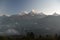 Annapurna peak in sunrise. Himalaya, Nepal.