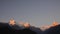 Annapurna range sunset timelapse, Nepal