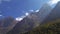 Annapurna region mountain timelapse. Timelapse of clouds around a mountain. Nepal.