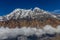 Annapurna trekking beautiful mountain view in Nepal