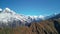 Annapurna view and Machapuchare snowcapped peak in the Himalaya mountains, Nepal 4K