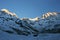 Annapurnas at sunset, Himalaya mountains, Nepal